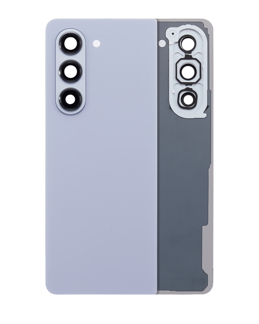 Replacement Back Cover Glass With Camera Lens For Samsung Galaxy Z Fold 5 (Service Pack) (Blue) front view