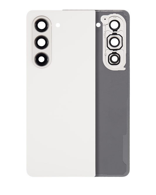 Back Cover Glass With Camera Lens For Samsung Galaxy Z Fold 5 (Service Pack) (Cream) clear view