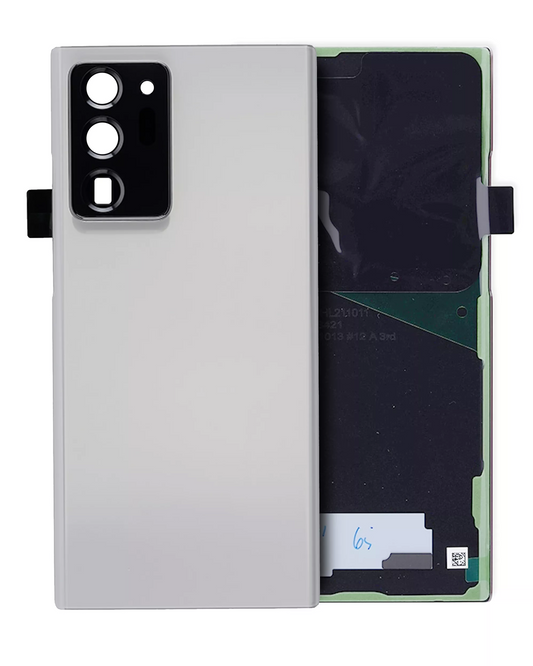 Back Cover Glass With Camera Lens Samsung Galaxy Note 20 Ultra (Service Pack) (Mystic White)