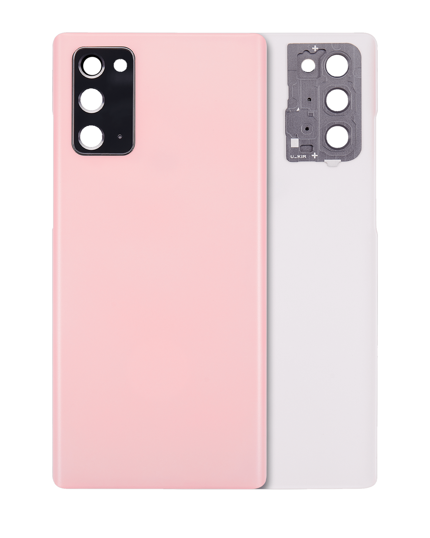 Back cover Glass With Camera Lens For Samsung Galaxy Note 20 5G (No Logo) (Aftermarket Plus) (Aura Pink)