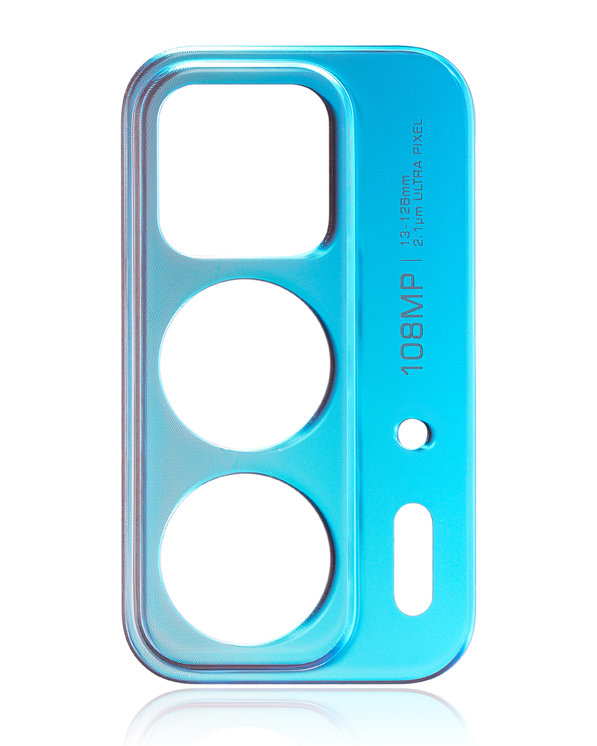 Back Camera Lens Bracket For Motorola Edge 20 Pro (XT2153-1 / 2021) (Blue Vegan Leather) | SKU 109082007328 | image 1