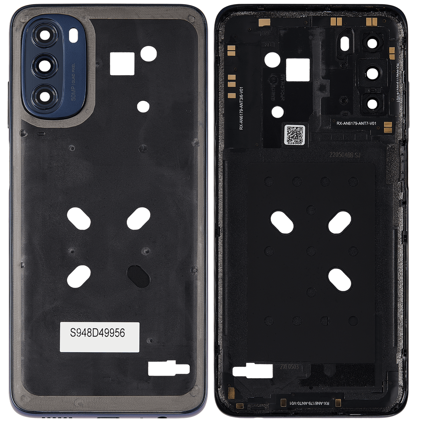 Mid-Frame Housing With Camera Lens For Motorola Moto G 5G (XT2213 / 2022) (Moonlight Gray) replacement part SKU 107082128026 image 6