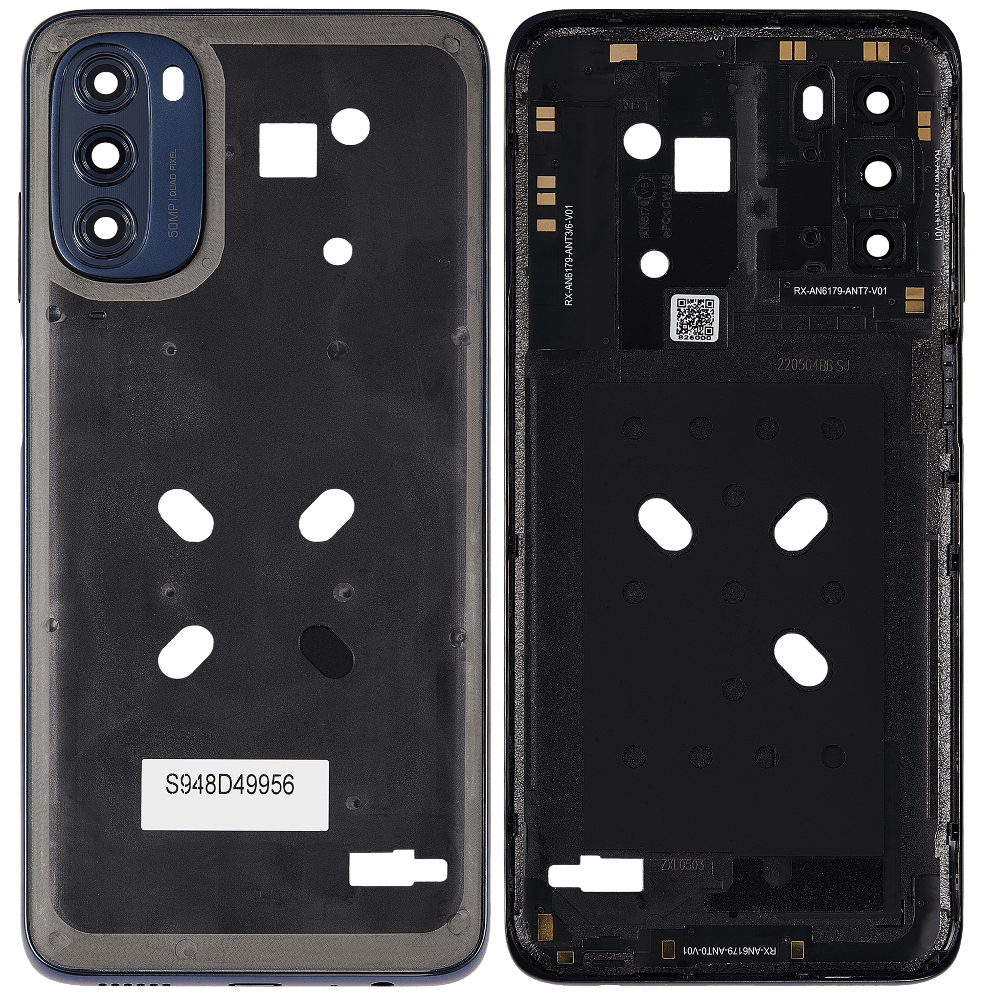 Mid-Frame Housing With Camera Lens For Motorola Moto G 5G (XT2213 / 2022) (Moonlight Gray) replacement part SKU 107082128026 image 6