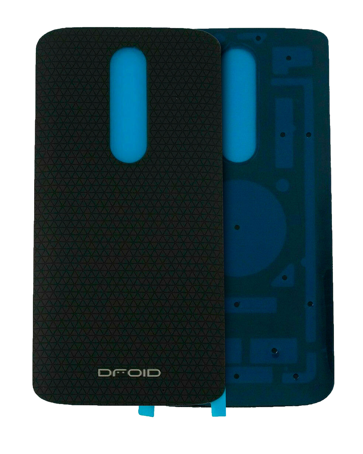 Back Cover for Motorola Droid Turbo 2 (XT1585 / 2015) Black - replacement component front view, SKU 107082030543, image 1
