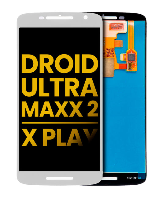 LCD Assembly Without Frame for Motorola Droid Maxx 2 (XT1565 / 2015) Refurbished White - replacement component front view, SKU 107082036902, image 1
