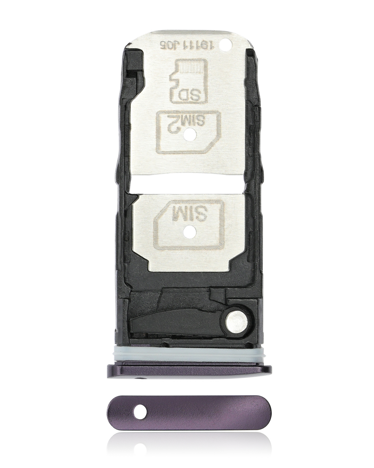 Dual Sim Card Tray For Motorola Moto Z4 (XT1980 / 2019) (Purple) - Motorola replacement part, primary product view, SKU 107082049338