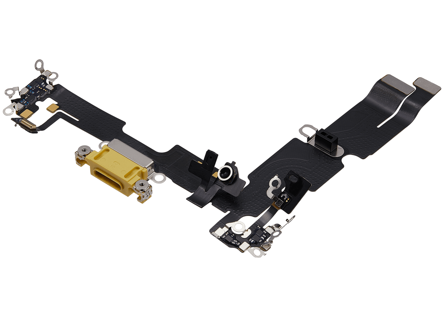Charging Port Flex Cable For iPhone 14 Plus (Used OEM Pull) (Yellow)