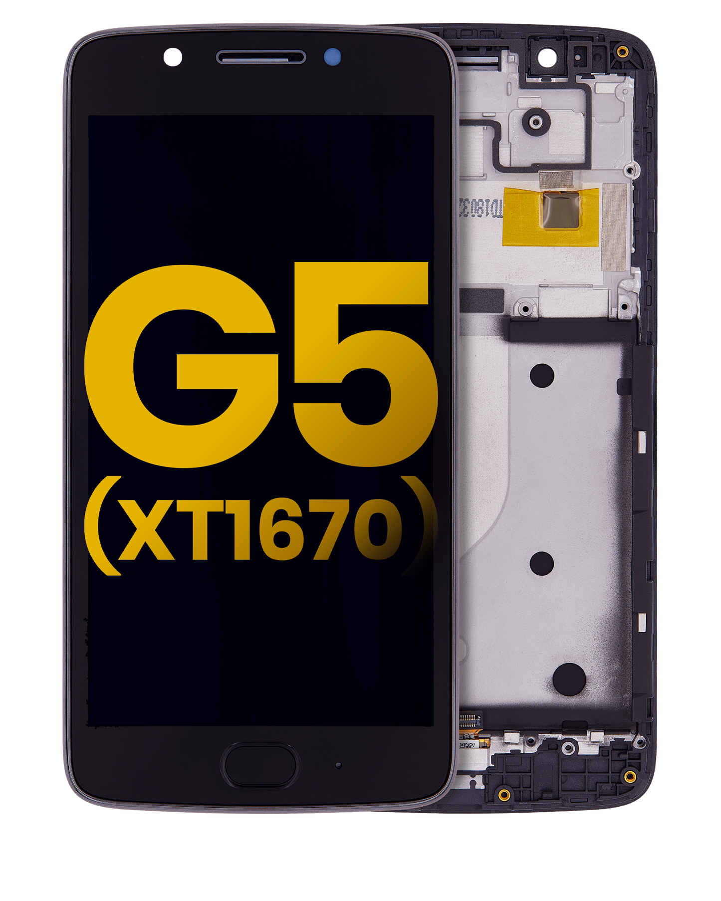 LCD Assembly With Frame For Motorola Moto G5 (XT1670 / 2017) (Black) | compatible mobile phone replacement part | SKU 107082049405 | product image 1