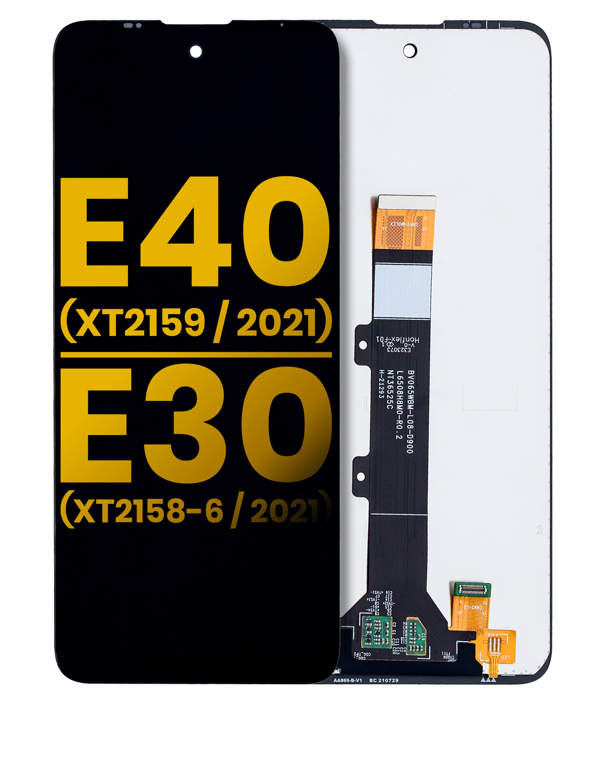 LCD Assembly Without Frame for Moto E40 (XT2159 / 2021) - Motorola screen replacement part, SKU 107082077601, product image 1