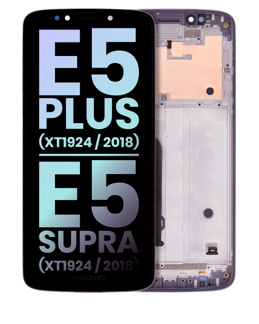 LCD Assembly With Frame for Moto E5 Supra (XT1924-6 / 2018) - Motorola screen replacement part, SKU 107082032221, product image 1