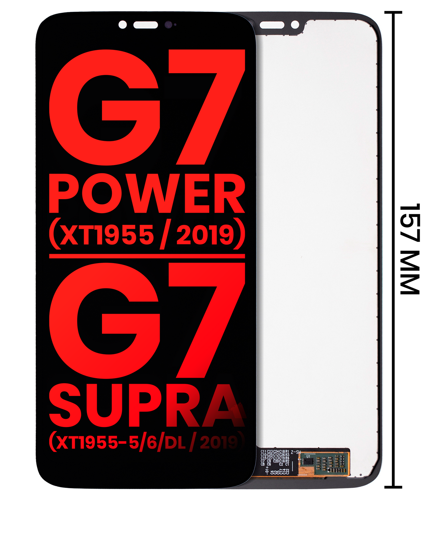 LCD Assembly Without Frame For Motorola Moto G7 Power (XT1955 / 2019) / G7 Supra (XT1955-5/6/DL / 2019) (US Version) (157MM) (Aftermarket Plus) (All C | compatible mobile phone replacement part | SKU 107082064506 | product image 1