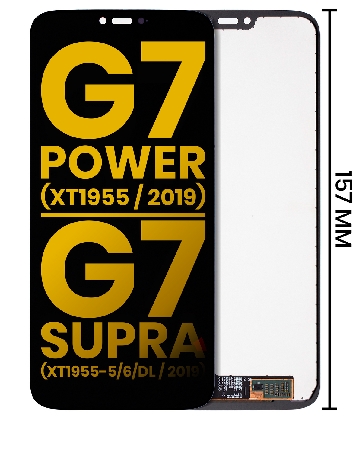 LCD Assembly Without Frame For Motorola Moto G7 Power (XT1955 / 2019) / G7 Supra (XT1955-5/6/DL / 2019) (US Version) (157MM) (Refurbished) (All Colors | compatible mobile phone replacement part | SKU 107082064503 | product image 1
