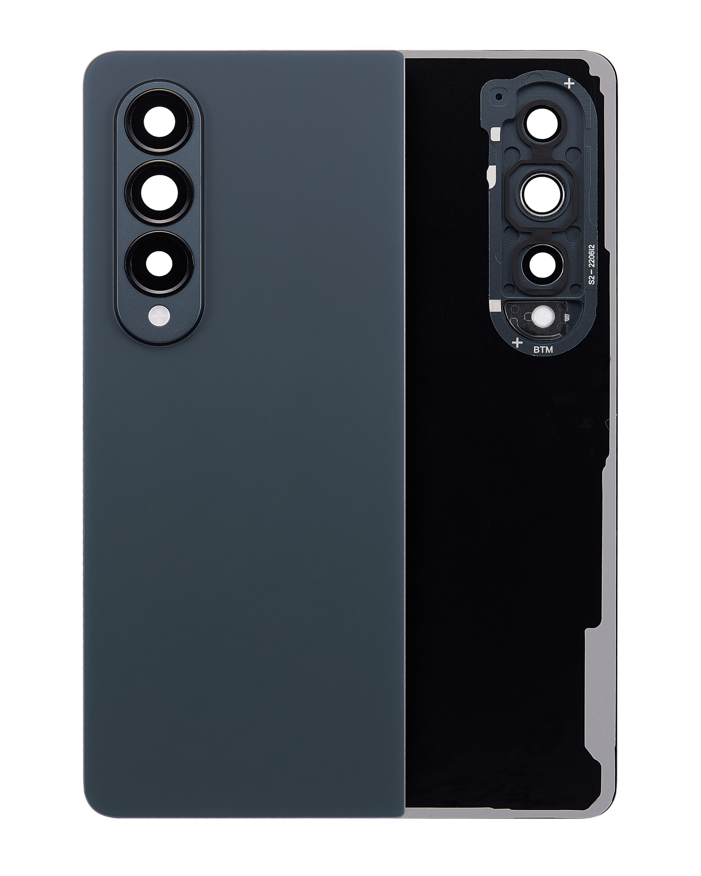 Detailed look at Back Cover Glass With Camera Lens For Samsung Galaxy Z Fold 4 (F936) (Graygreen) for repair