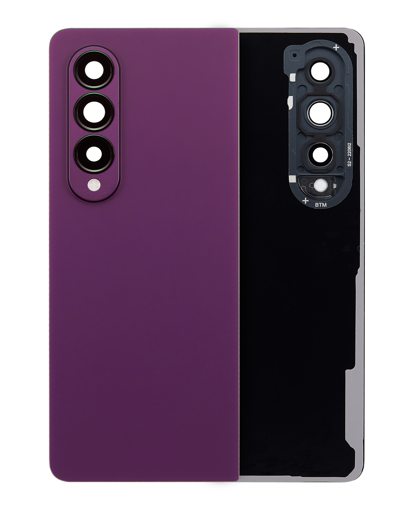 OEM quality Back Cover Glass With Camera Lens For Samsung Galaxy Z Fold 4 (Service Pack) (Burgundy) component