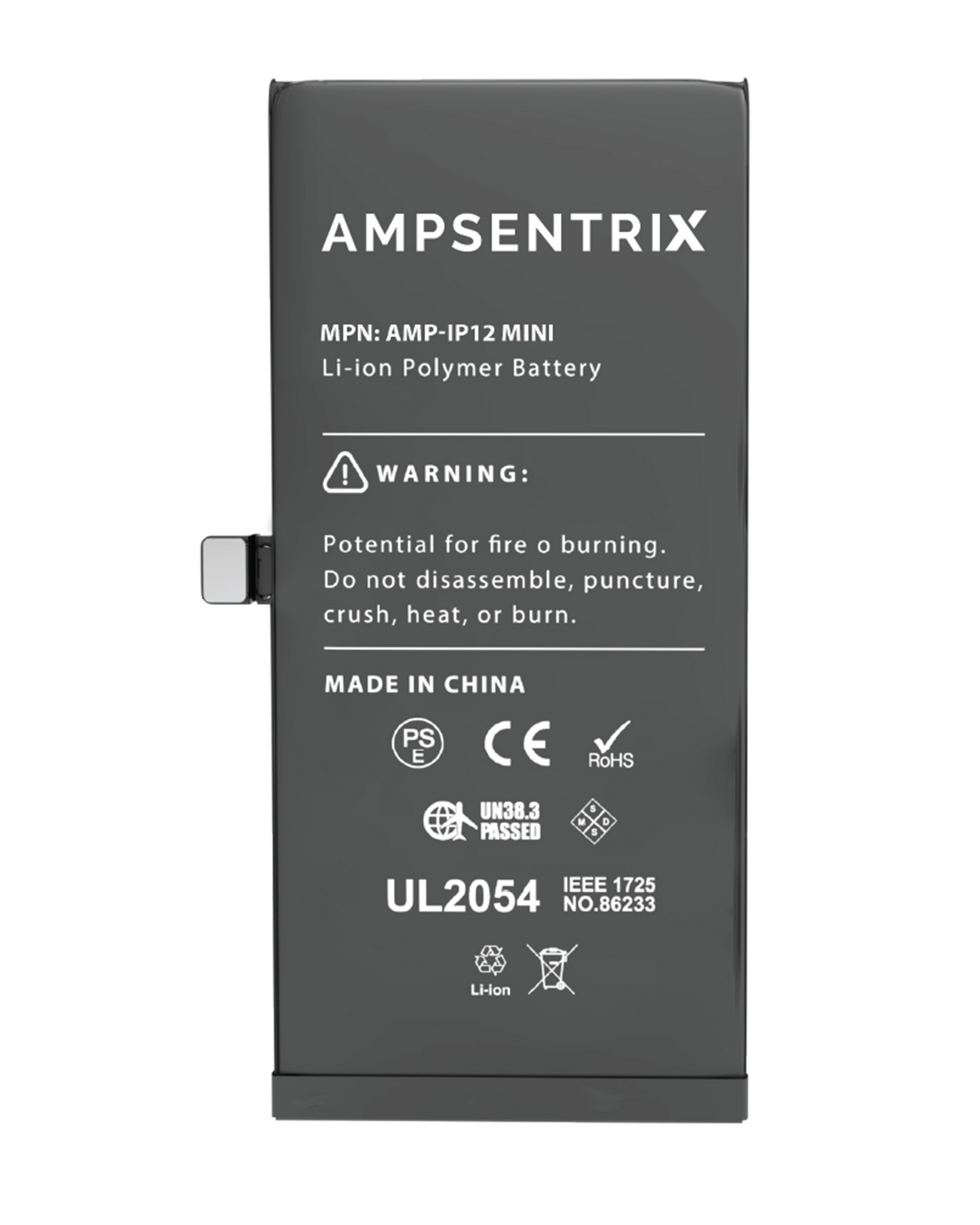 Replacement Battery For iPhone 12 Mini (AmpSentrix Basic)
