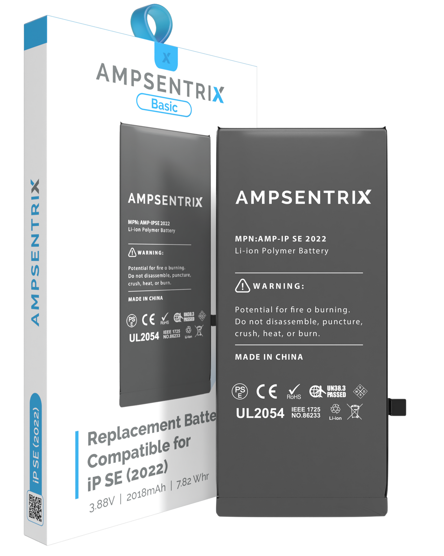 Replacement Battery For iPhone SE (2022) (AmpSentrix Basic)