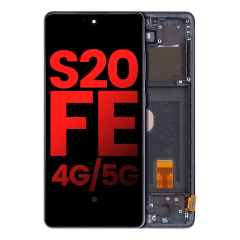 OLED Assembly With Frame For Samsung Galaxy S20 FE 4G / 5G (Aftermarket Plus) (Cloud Navy)