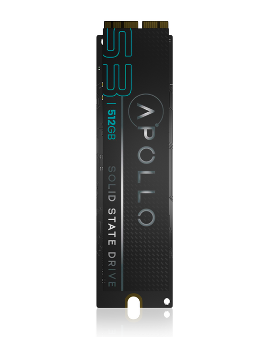 Apollo S3 512GB Mac SSD (NVMe PCIe Gen3x4) For MacBook Air 11 & 13" A1465 A1466 (Mid 2013-2017) / Pro Retina A1398 1502 (Late 2013-Mid 2015) / iMac A1