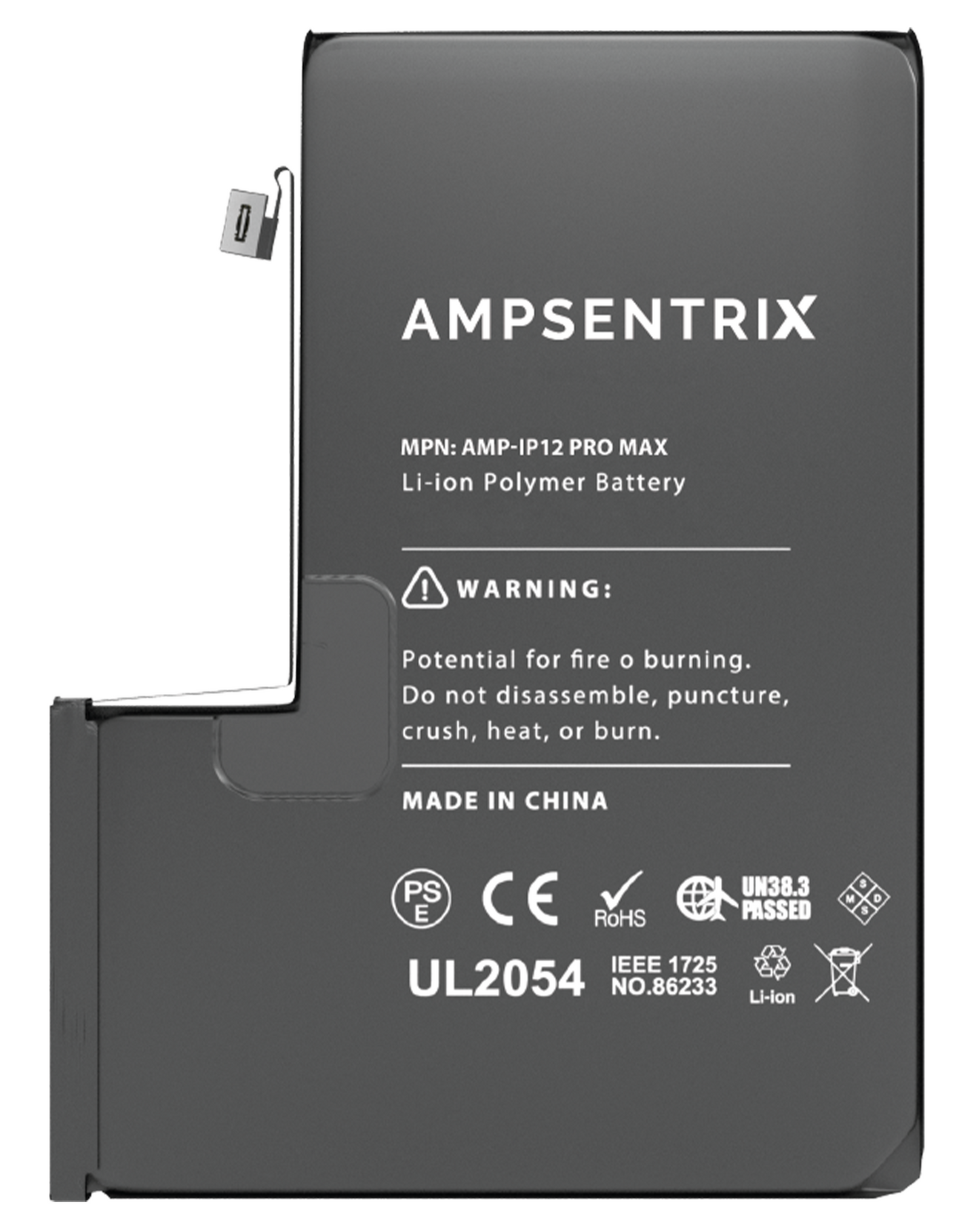 Replacement Battery For iPhone 12 Pro Max (AmpSentrix Basic Extended)