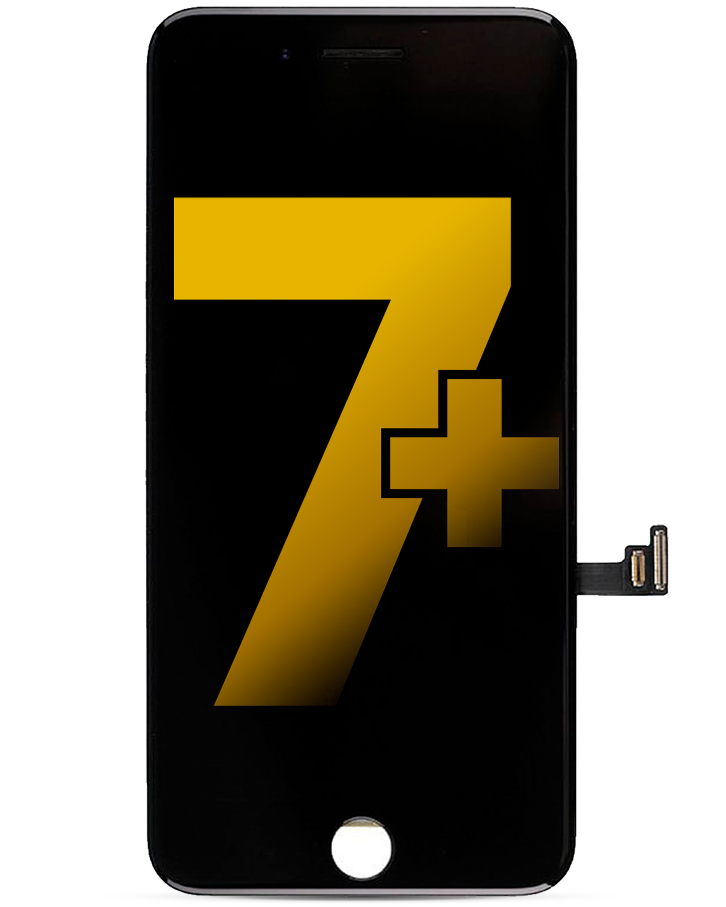 LCD Assembly With Steel Plate For iPhone 7 Plus (Refurbished: Toshiba) (Black)