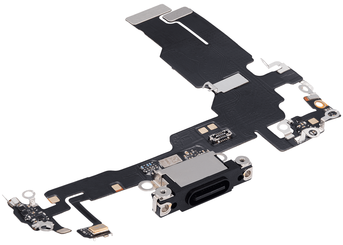 Charging Port Flex Cable For iPhone 15 (Aftermarket Plus) (Black)