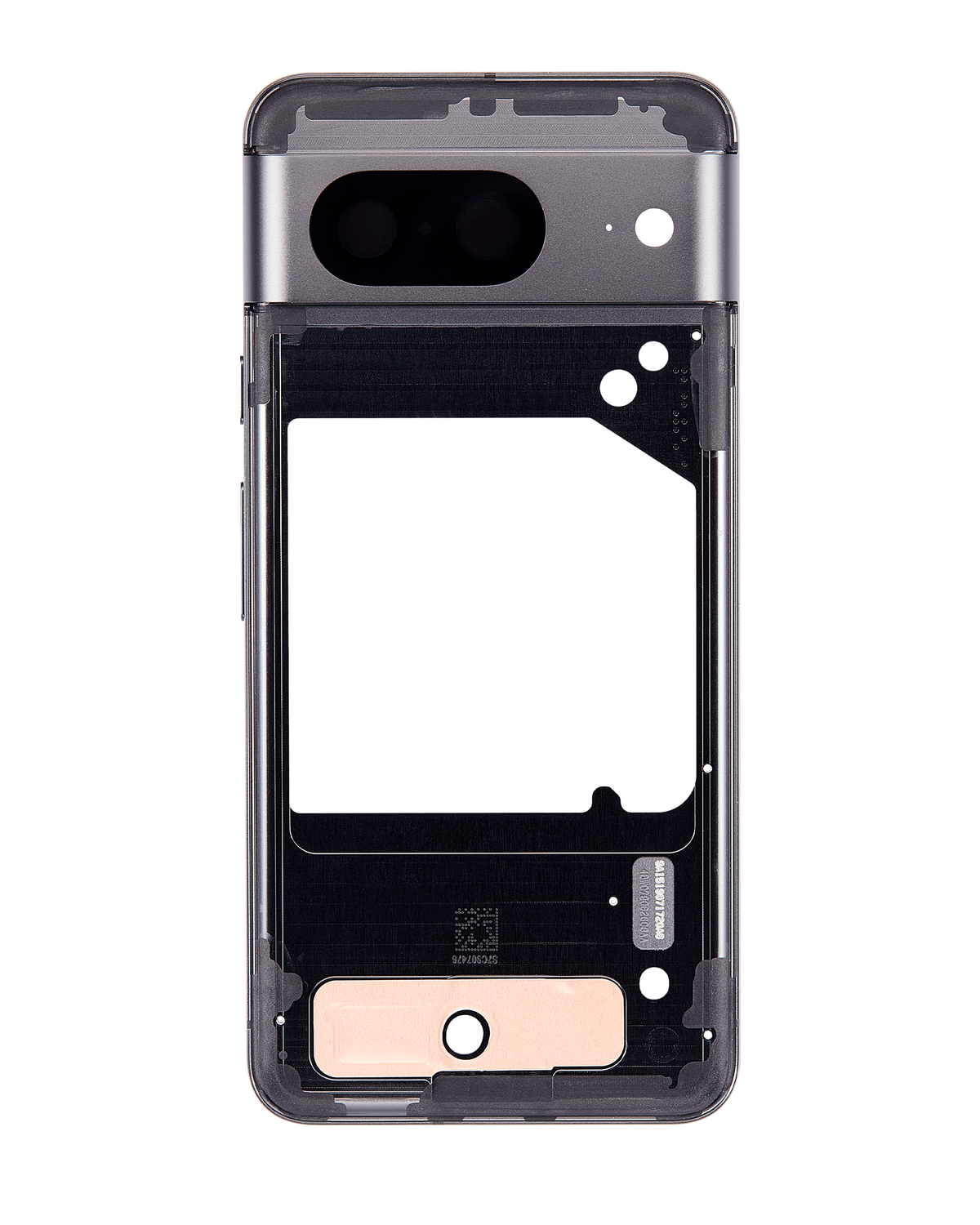 Mid-Frame Housing For Google Pixel 8 (Obsidian) - replacement part additional angle
