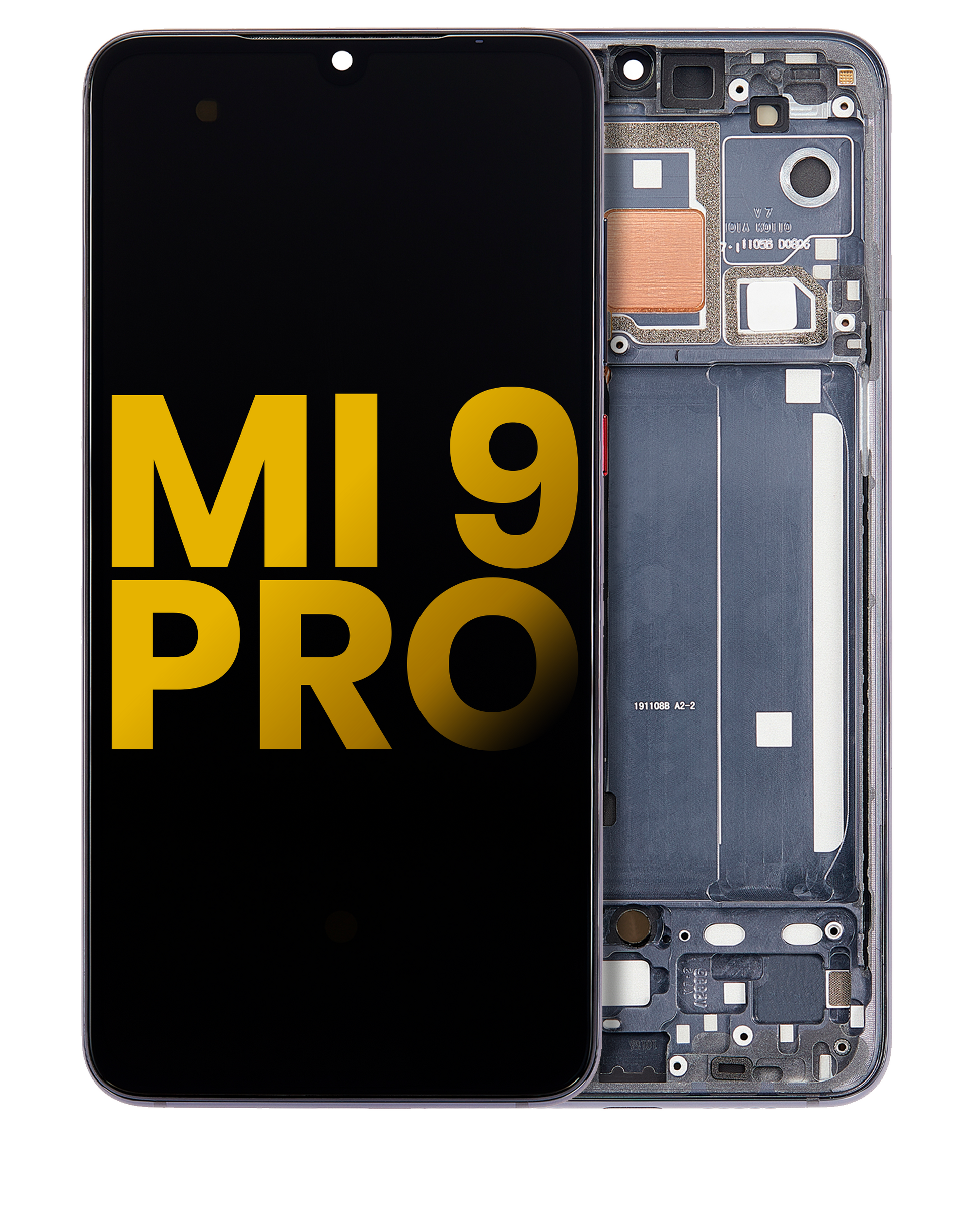 OLED Assembly With Frame For Xiaomi Mi 9 Pro (Refurbished) (Titanium Black) - replacement part product image SKU 107082113602 - image 1