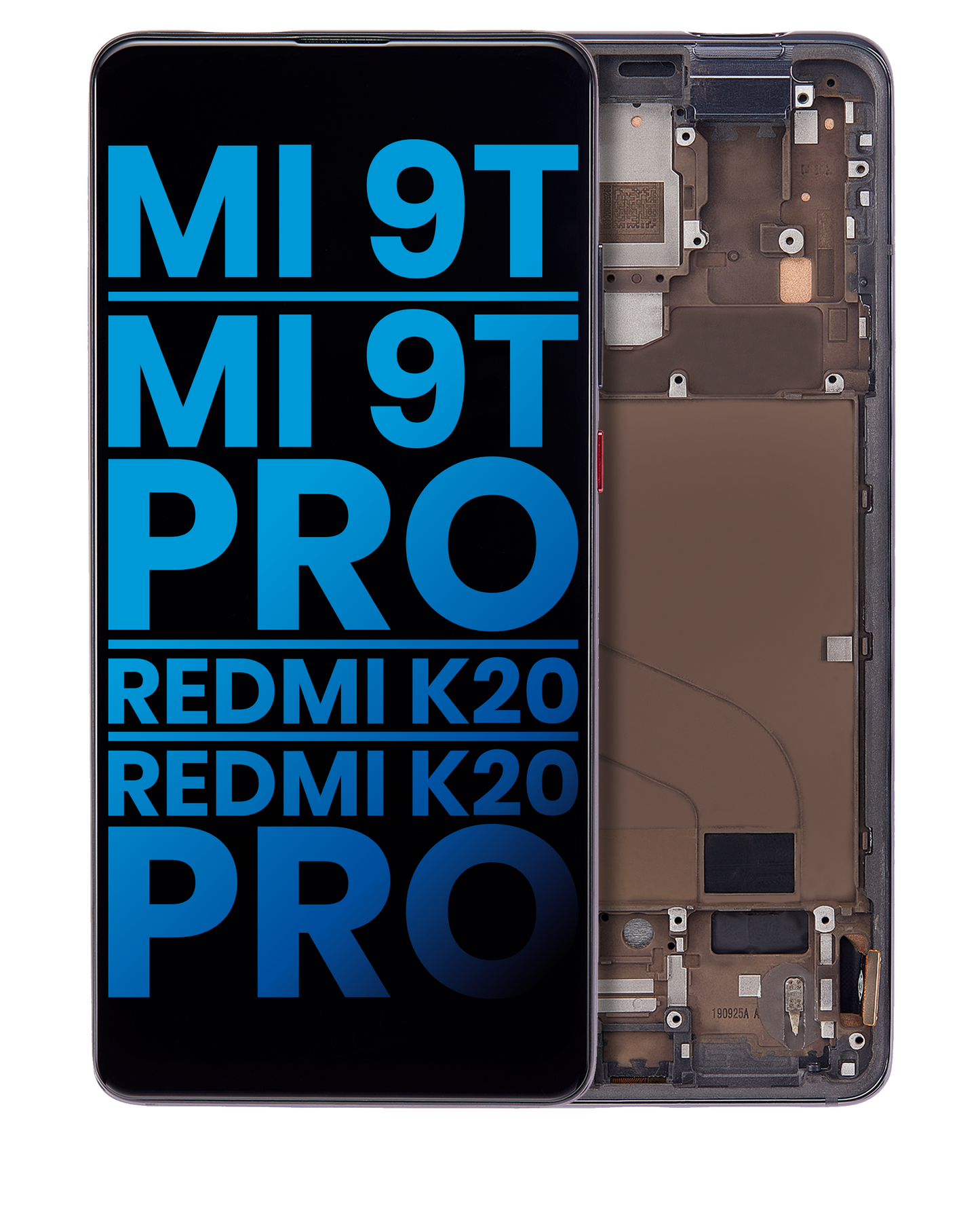 LCD Assembly With Frame For Xiaomi Mi 9T / 9T Pro / K20 / K20 Pro (Aftermarket: Incell) (Carbon Black) - replacement part product image SKU 107082114503 - image 1