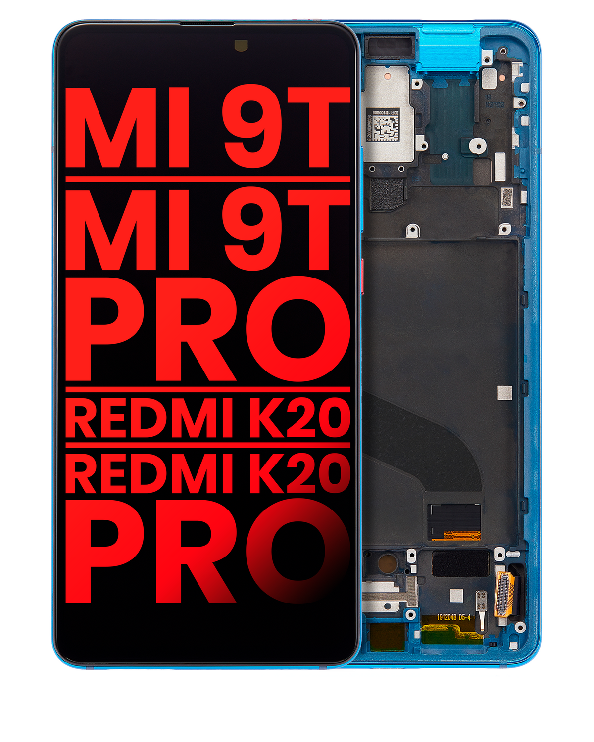 OLED Assembly With Frame For Xiaomi Mi 9T / 9T Pro / K20 / K20 Pro (Aftermarket Plus) (Glacier Blue) - replacement part product image SKU 107082114506 - image 1