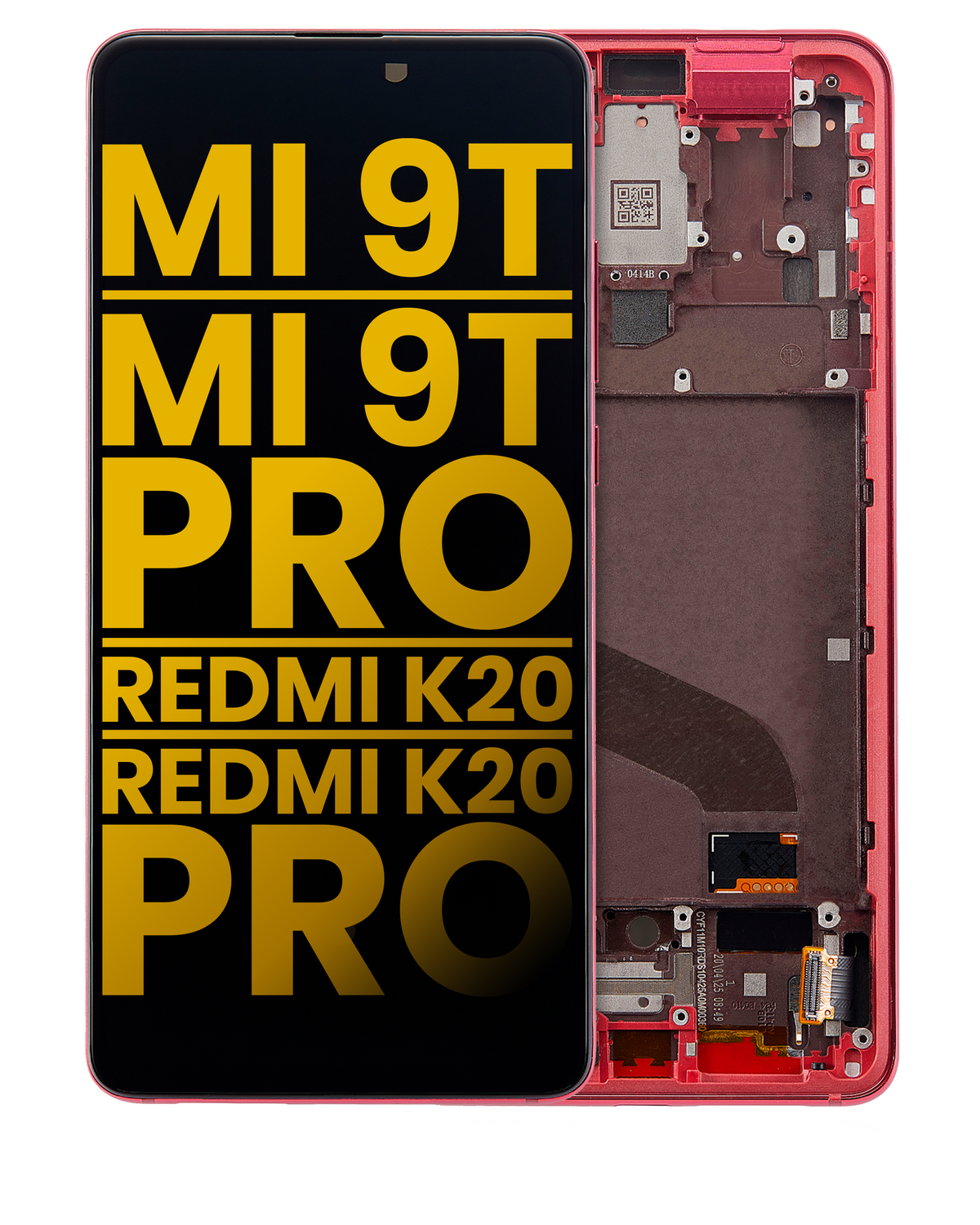 OLED Assembly With Frame For Xiaomi Mi 9T / 9T Pro / K20 / K20 Pro (Refurbished) (Flame Red) - replacement part product image SKU 107082119301 - image 1