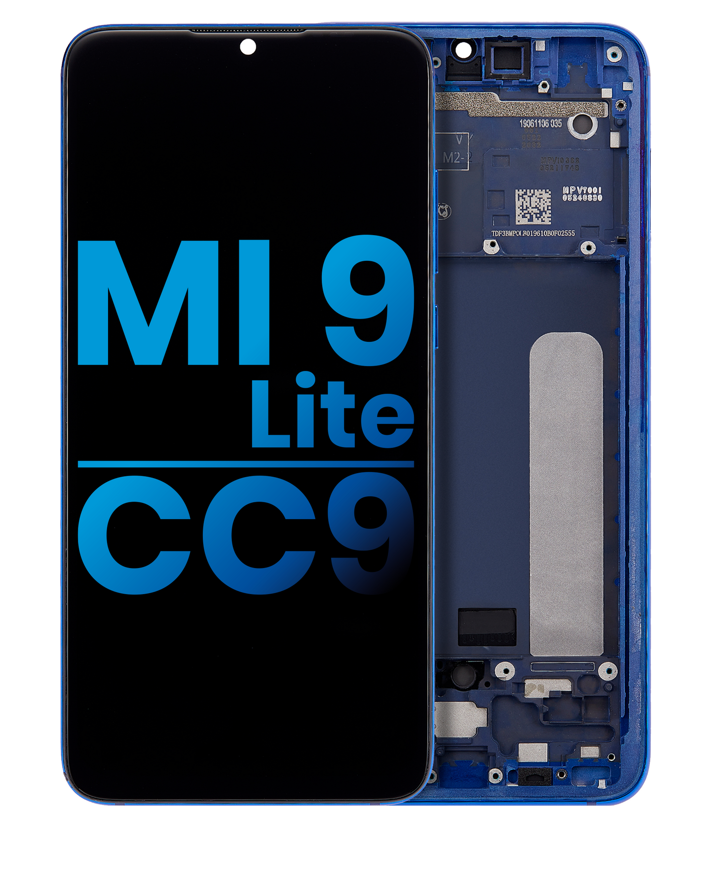 LCD Assembly With Frame For Xiaomi Mi 9 Lite / CC9 (Aftermarket: Incell) (Aurora Blue) - replacement part product image SKU 107082113503 - image 1