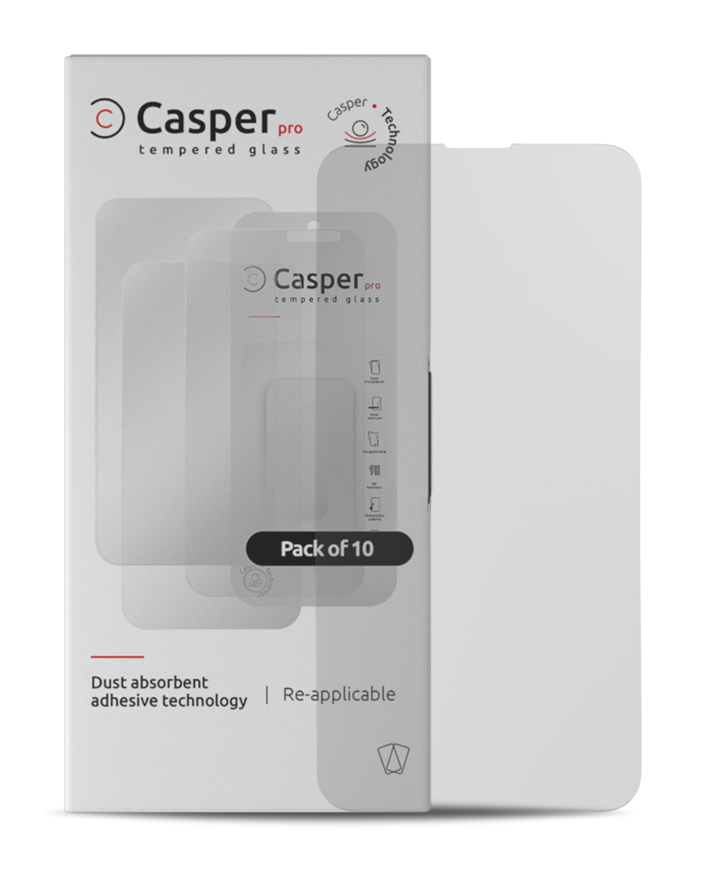 Casper Pro Tempered Glass For iPhone 13 Mini (10 Pack) (Matte)