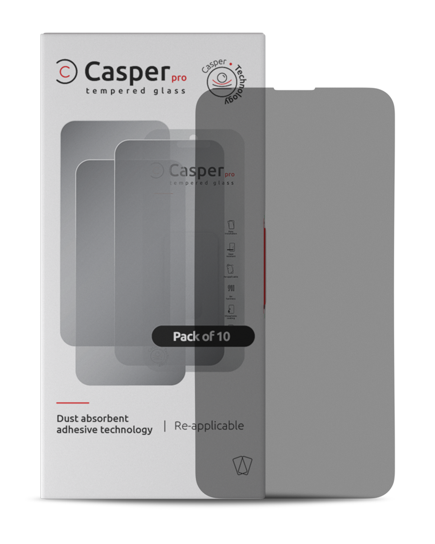 Casper Pro Tempered Glass For iPhone 13 Mini (10 Pack) (Privacy)