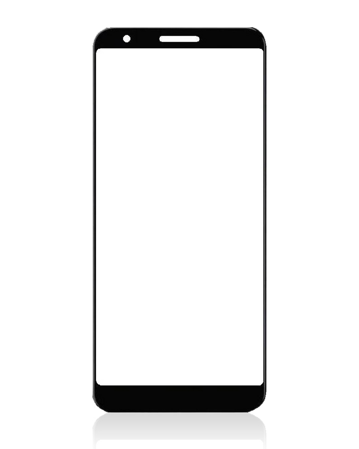 Front Glass For Google Pixel 3a XL (Black) - replacement part product view