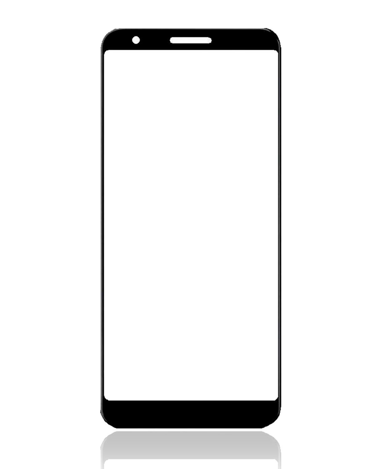 Front Glass For Google Pixel 3a (Just Black) - replacement part product view
