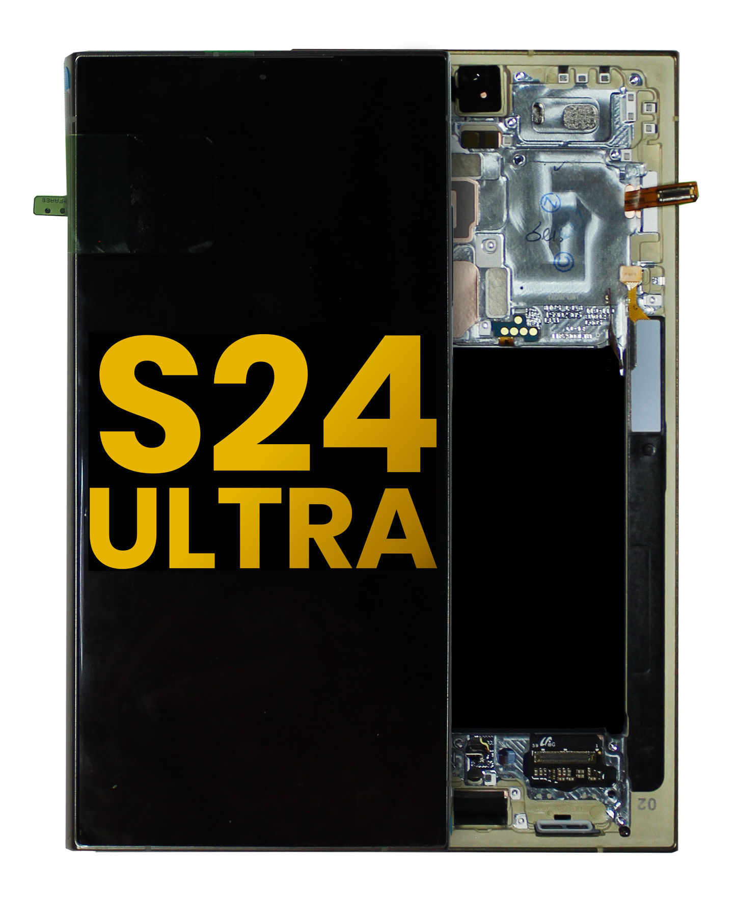OLED Assembly With Frame For Samsung Galaxy S24 Ultra (Assembled) (Titanium Yellow)