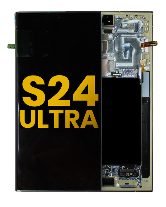 OLED Assembly With Frame For Samsung Galaxy S24 Ultra (Assembled) (Titanium Yellow)