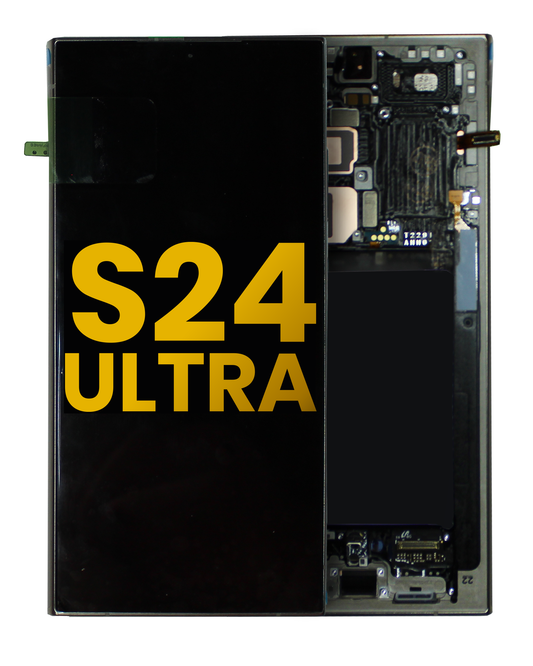 OLED Assembly With Frame For Samsung Galaxy S24 Ultra (Assembled) (Titanium Gray)