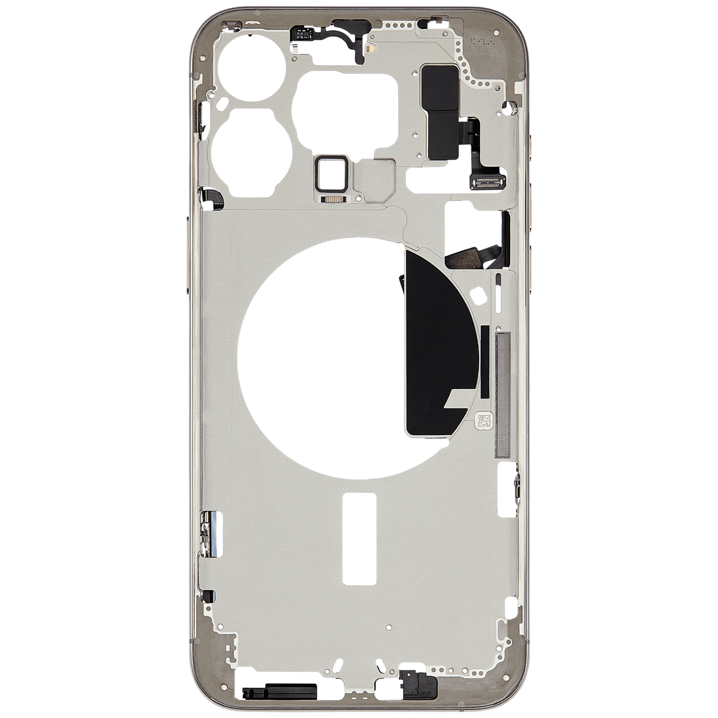 Mid-Frame Housing W/ Small Parts For iPhone 15 Pro Max (EU / Global Version) (Used OEM Pull: Grade A) (Natural Titanium)