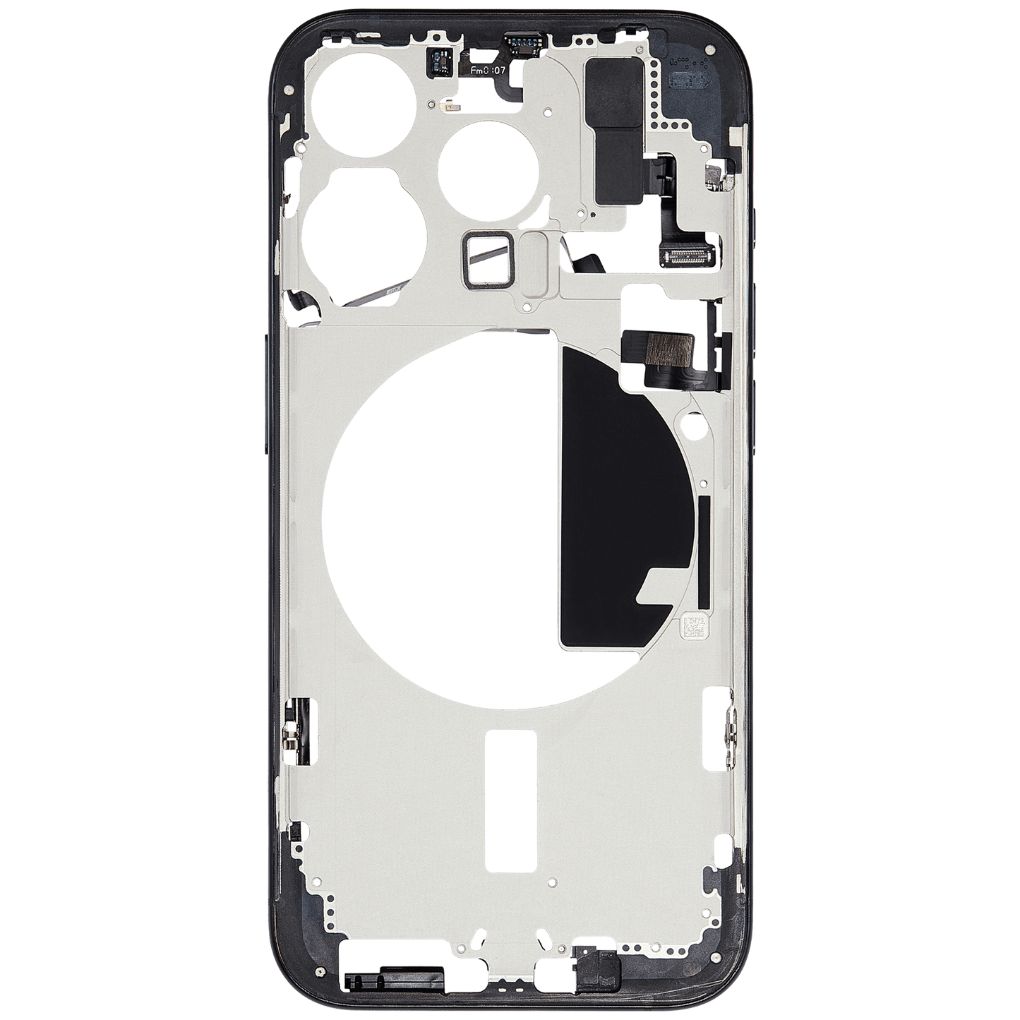 Mid-Frame Housing W/ Small Parts For iPhone 15 Pro (EU / Global Version) (Used OEM Pull: Grade A) (Blue Titanium)