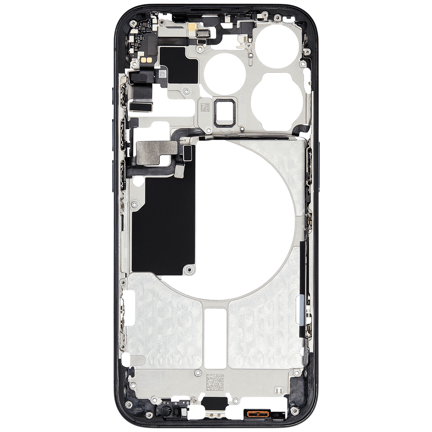 Mid-Frame Housing W/ Small Parts For iPhone 15 Pro (EU / Global Version) (Used OEM Pull: Grade A) (Blue Titanium)