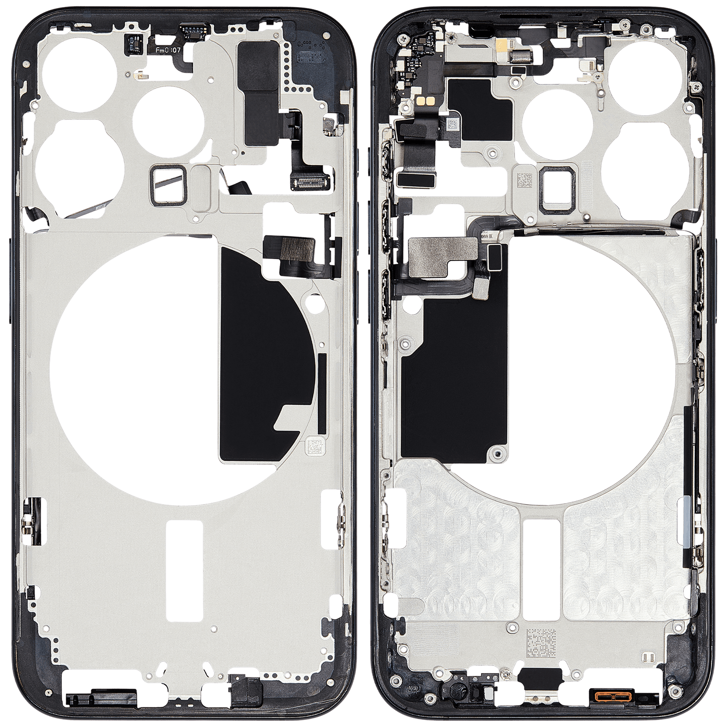 Mid-Frame Housing W/ Small Parts For iPhone 15 Pro (EU / Global Version) (Used OEM Pull: Grade A) (Blue Titanium)