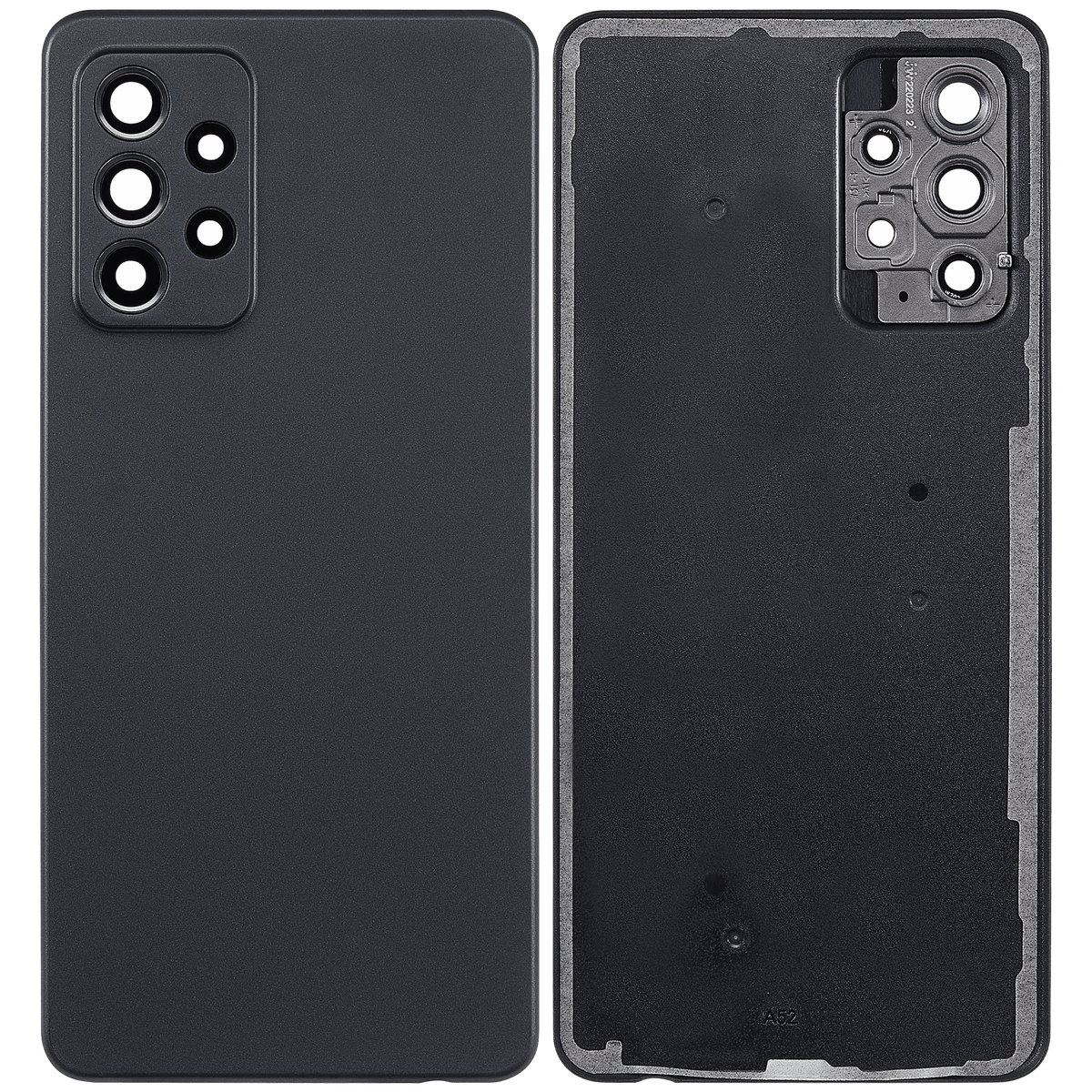 Back Cover Glass With Camera Lens For Samsung Galaxy A52 4G (A525 / 2021) (Aftermarket Plus) (Black) - product image 6