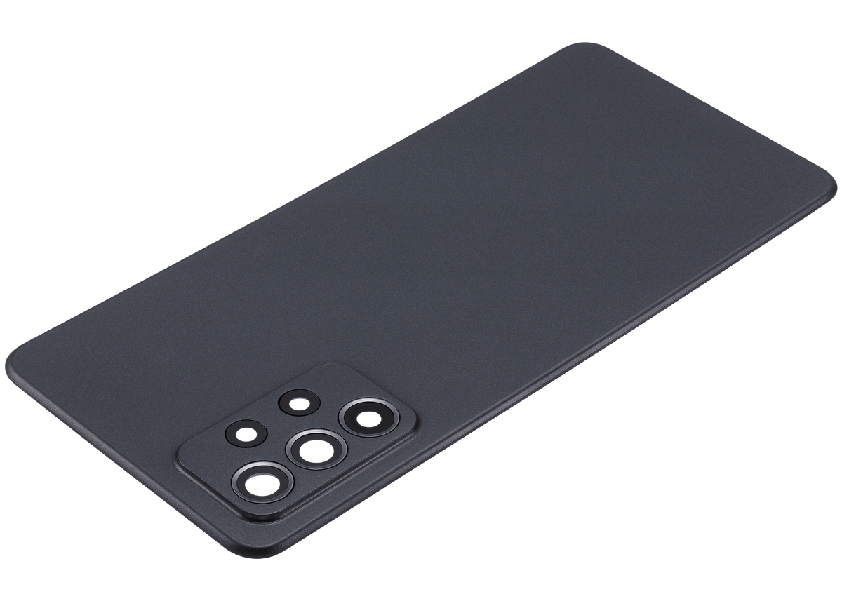 Back Cover Glass With Camera Lens For Samsung Galaxy A52 4G (A525 / 2021) (Aftermarket Plus) (Black) - product image 4