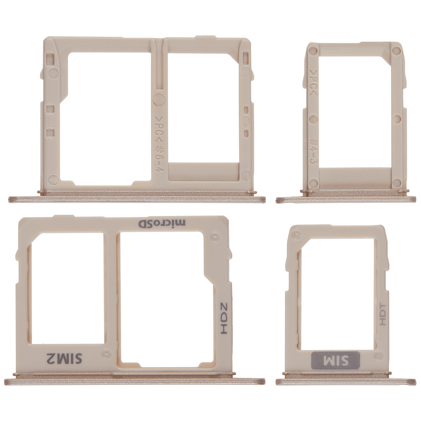 Premium Sim Card Tray For Samsung Galaxy A6 (A600 / 2018) / A6 Plus (A605 / 2018) (Gold) - View 2