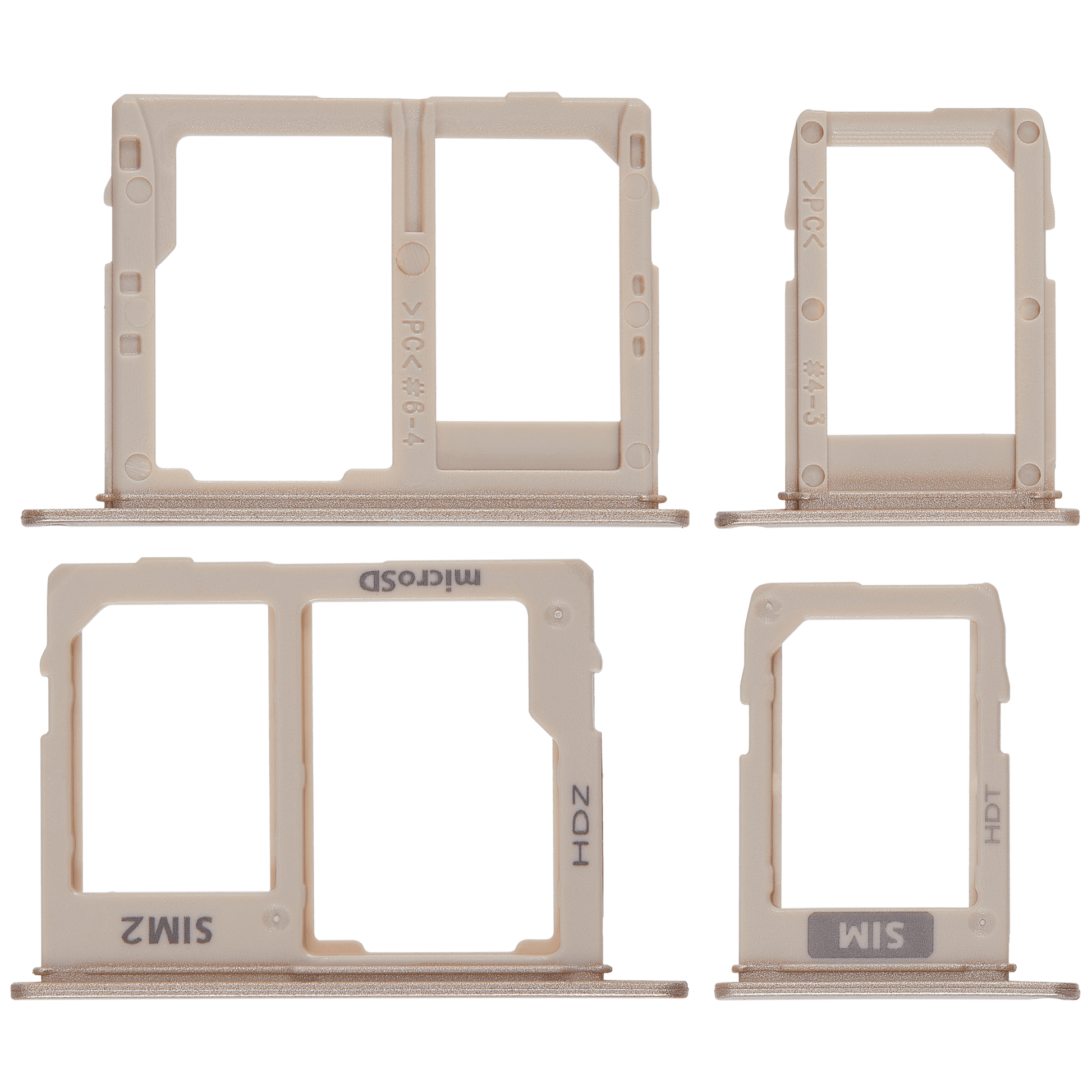 Premium Sim Card Tray For Samsung Galaxy A6 (A600 / 2018) / A6 Plus (A605 / 2018) (Gold) - View 2