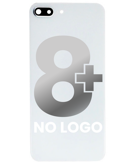Back Cover Glass With Back Camera Lens For iPhone 8 Plus (No Logo) (Silver)