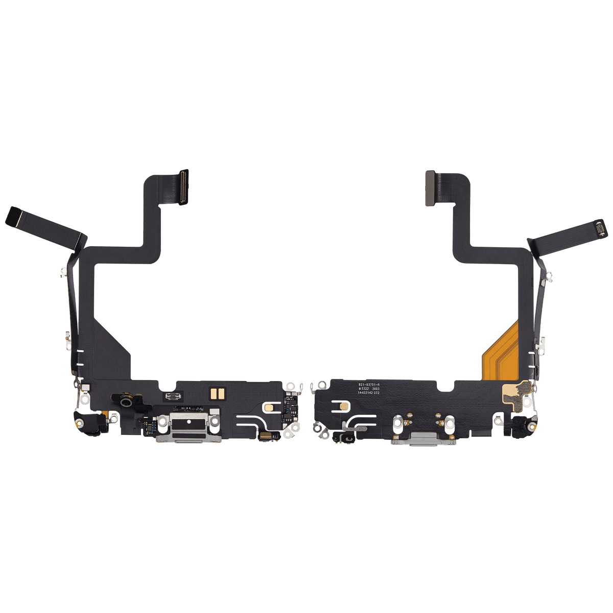 Charging Port Flex Cable For iPhone 14 Pro (Used OEM Pull) (Silver)