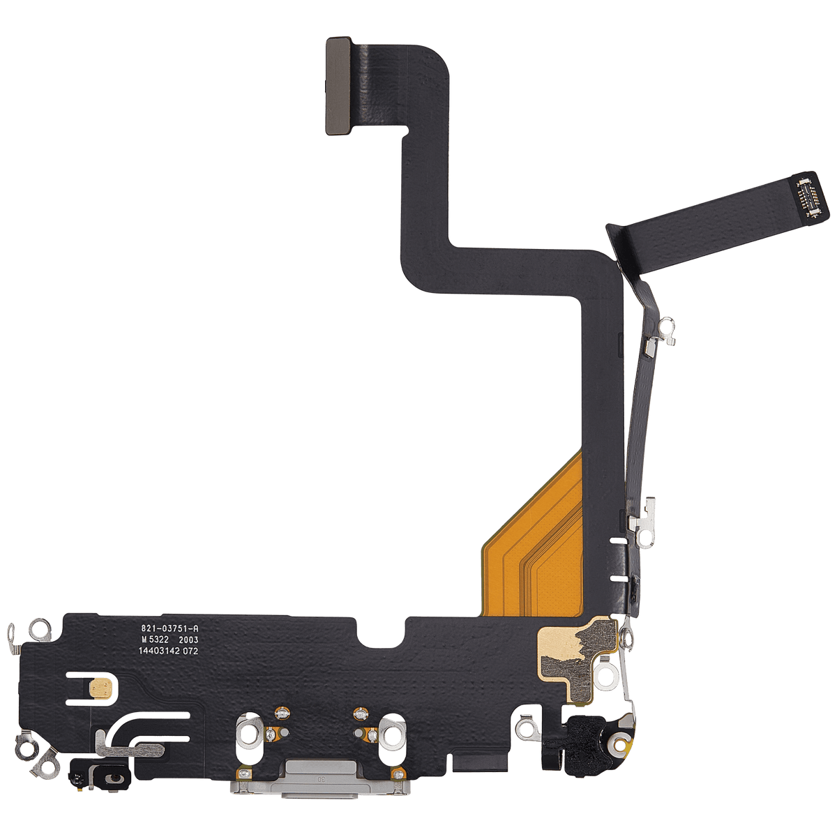 Charging Port Flex Cable For iPhone 14 Pro (Used OEM Pull) (Silver)
