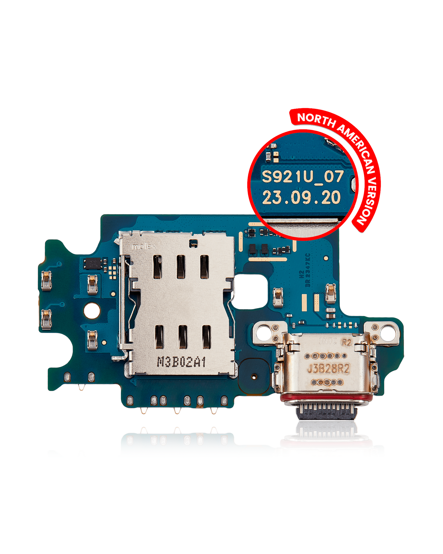 Charging Port Board With Sim Card Reader For Samsung Galaxy S24 5G (S921U) (US Version) (Premium)